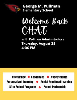 Welcome Back Chat with School Administrators, Thursday, August 25, 2022